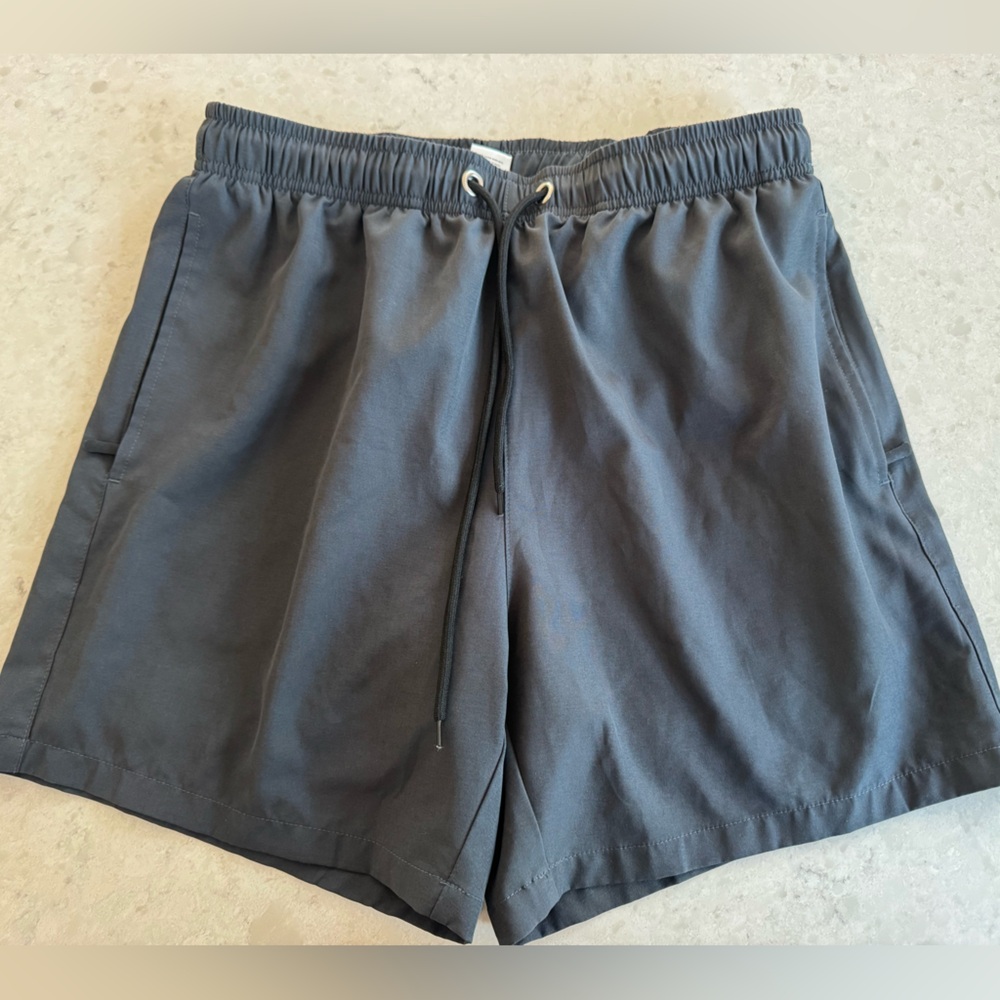 Men's Gray Swim Trunks with compression liner Small